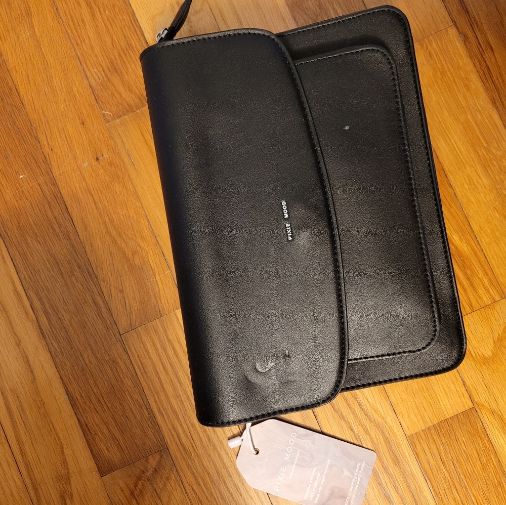Brand New Pixie Mood Black Purse with shoulder strap